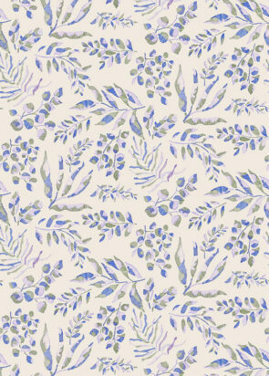 Motif dessiné à la main fleurs feuillages