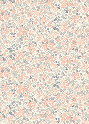 Design textile Motif Floral fond clair teinte douce